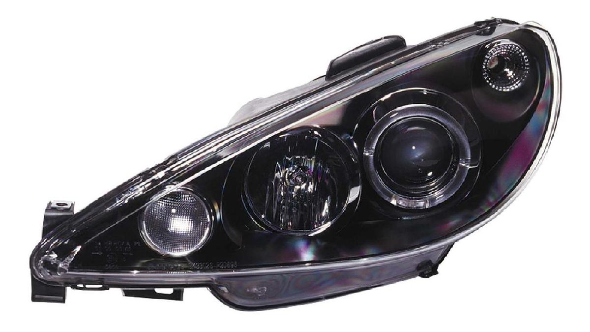 Set+de+phares+sur+mesure+pour+Peugeot+206+1998-2002+excl.+GTi+-+Noir+-+incl.+Angel-Eyes